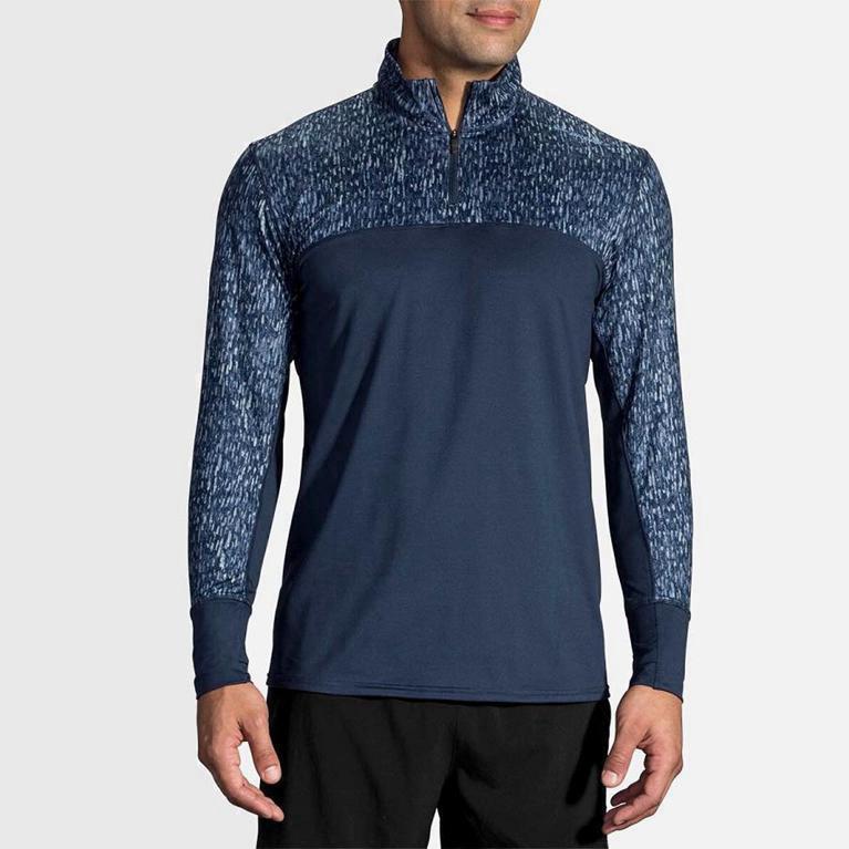 Brooks Dash Half Zip - Chaquetas Hombre - Azules (IV1290374)